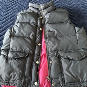 J.Crew Pink and Black Puffer Vest